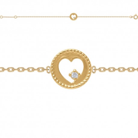 BRACELET 18CM POR COEUR OZ