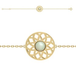 BRACELET 18CM POR CABOCHON NACRE