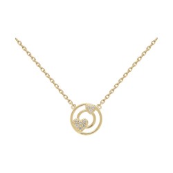 COLLIER 42CM POR CERCLES ET COEURS OZ