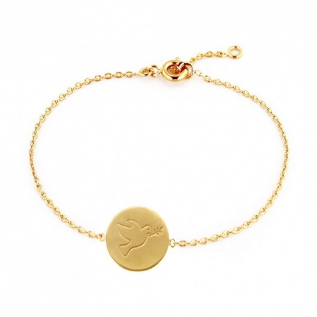 BRACELET 18CM PL OR PIECE COLOMBE ST ESPRIT