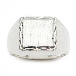 Bague argent - chevalière