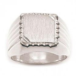 Bague argent - chevalière