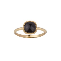BAGUE P.OR CARRE NOIR