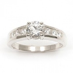 Bague argent - oxyde(s) de zirconium