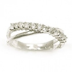 Bague argent - oxyde(s) de zirconium