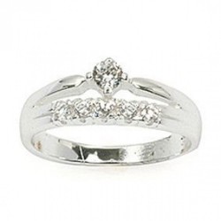 Bague argent - oxyde(s) de zirconium