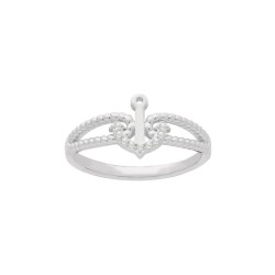 BAGUE AGT TORSADES ANCRE MARINE OZ