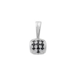 PENDENTIF AGT CARRE OZ NOIRS