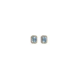 BO P.OR BICOLORE CZ RECTANGLE AQUA MARINE