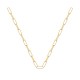 COLLIER 42CM MAILLE ALLONGEE FERMOIR MOUSQUETON