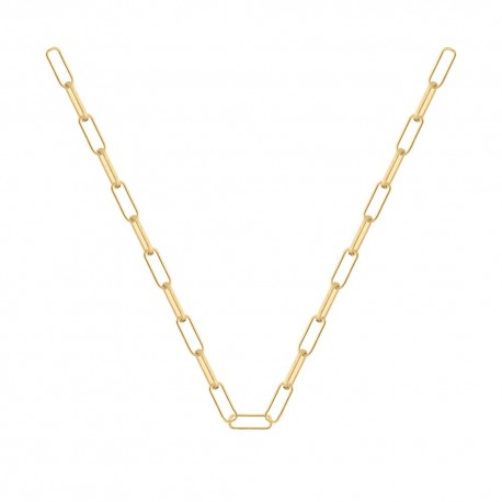 COLLIER 42CM MAILLE ALLONGEE FERMOIR MOUSQUETON