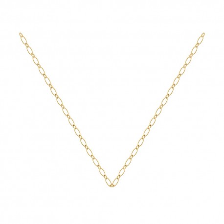 CHAINE P.OR 45CM MAILLE OVALE ALTERNEE