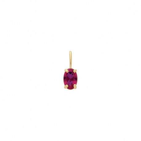 PENDENTIF P.OR OVALE OZ RUBIS