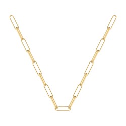 COLLIER 43CM GRANDES MAILLES OVALES