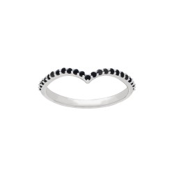 BAGUE AGT FORME V OZ NOIR