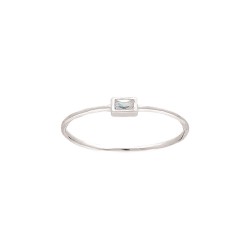 BAGUE AGT CZ BAGUETTE BLANC