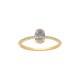 BAGUE P.OR CZ BLANCS ET CZ BLANC