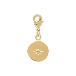 CHARMS P.OR MEDAILLON ETOILE CZ BLANC