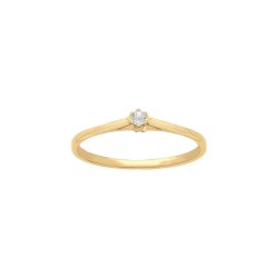 BAGUE P.OR SOLITAIRE 2MM CZ