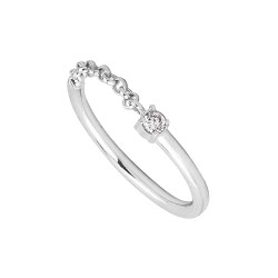 BAGUE AGT CHAINE ET OZ BLANC