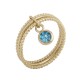 BAGUE P.OR TRIPLE PEND. OZ AQUAMARINE