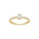 BAGUE P.OR CZ BLANCS ET RECT. BLANC