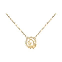 COLLIER 38CM P.OR CERCLE OZ ET LICORNE