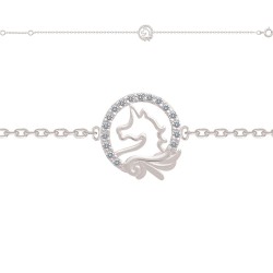 BRACELET 16CM AGT CERCLE OZ ET LICORNE