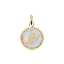 PENDENTIF P.OR MEDAILLON GUADELOUPE FD NACRE