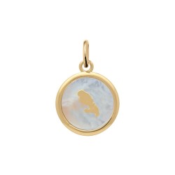 PENDENTIF P.OR MEDAILLON MARTINIQUE FD NACRE