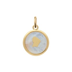 PENDENTIF P.OR MEDAILLON GUYANE FD NACRE