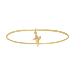 BRACELET 62MM P.OR MARTELE PEND. COLIBRI
