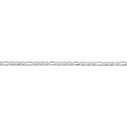 50 cm - 3,3 mm - maille gourmette marine diamantée - chaîne argent