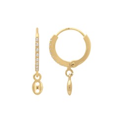 BO P.OR CREOLES CZ BLANCS ET PENDANT GRAIN DE CAFE