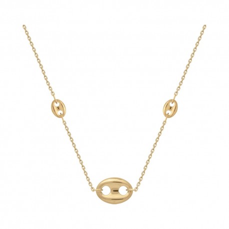 COLLIER 45CM P.OR GRAINS DE CAFE