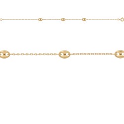 BRACELET 20CM P.OR GRAINS DE CAFE
