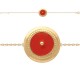 BRACELET 20CM P.OR 3 TETES CORAIL