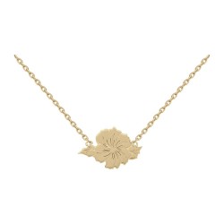 COLLIER 42CM POR FLEUR HIBISCUS