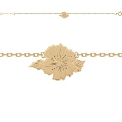 BRACELET 18CM POR FLEUR HIBISCUS