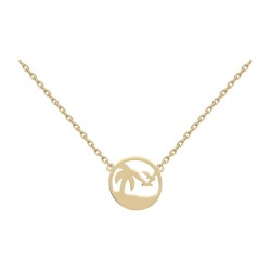 COLLIER 42CM MEDAILLE POR PALMIER