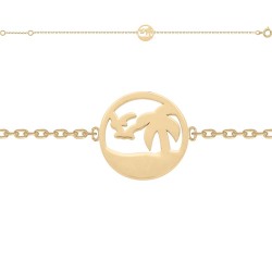 BRACELET 18CM MEDAILLE POR PALMIER