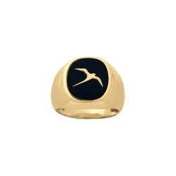 BAGUE P.OR CHEVALIERE PAILLE EN QUEUE