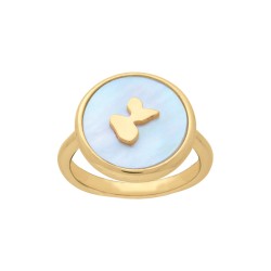 BAGUE P.OR GUADELOUPE FD NACRE