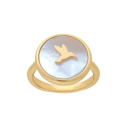 BAGUE P.OR COLIBRI FD NACRE
