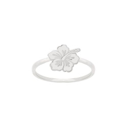 BAGUE ARGT HIBISCUS