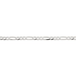 Larg. 4,8 mm - lg. 55 cm - Chaîne argent - ultra plate alternée - poids : 20 gr