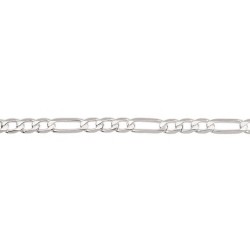 55 cm - 6,7 mm - maille ultra plate alternée - chaîne argent