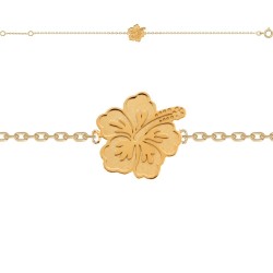 BRACELET 18CM PL OR HIBISCUS