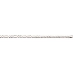 55 cm - 2,9 mm - maille ultra plate alternée - chaîne argent