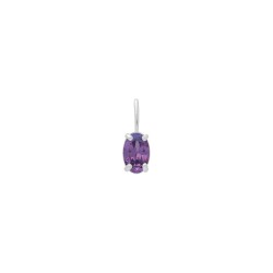 PENDENTIF AGT OVALE OZ AMETHYSTE